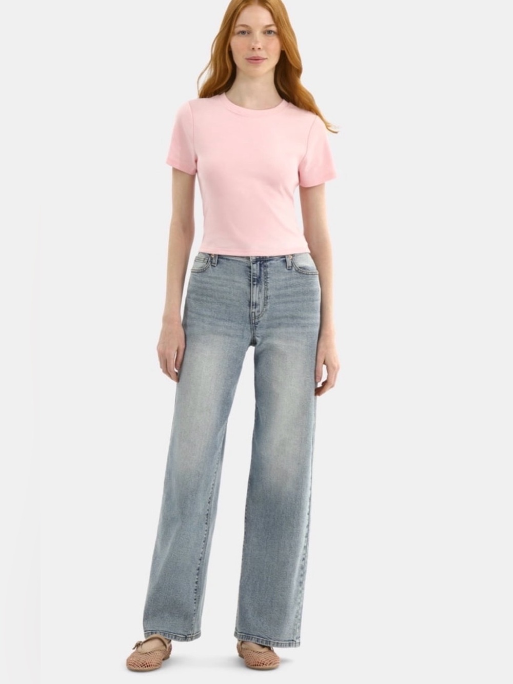 No Boundaries high rise baggy wide leg jeans light wash